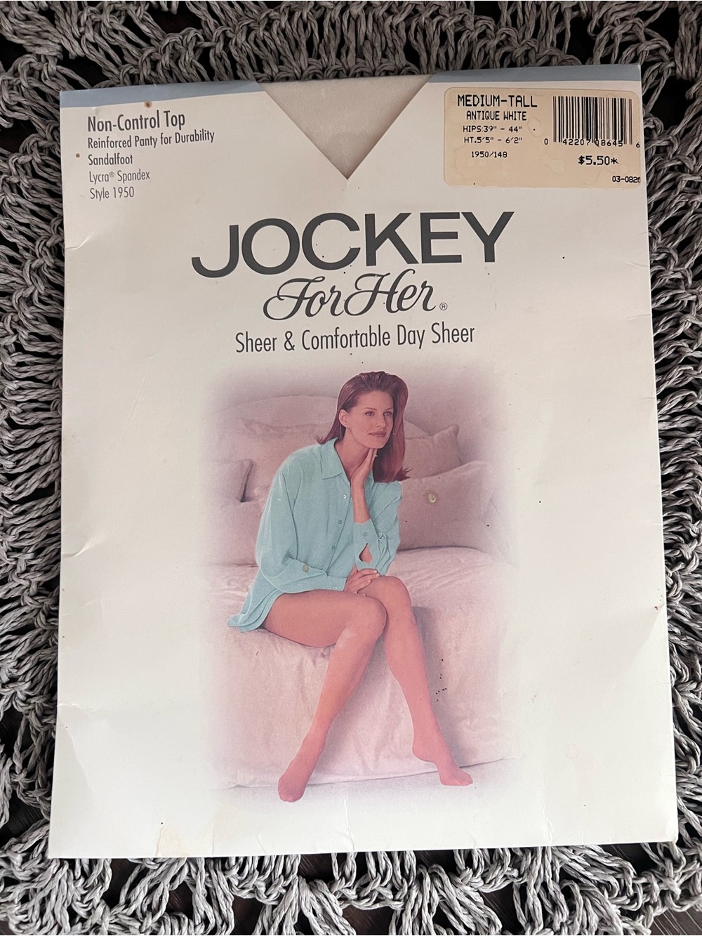 NEW Jockey For Her Sheer Day Pantyhose - Antique White Medium Tall